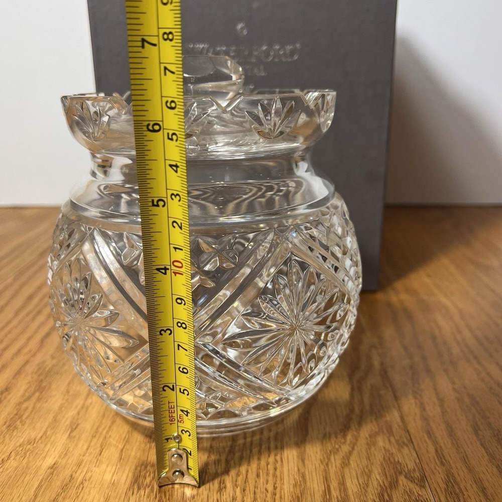 Waterford Crystal Biscuit Jar Candy Box with Lid Ireland Signed w/Original Box * - Picture 7 of 12